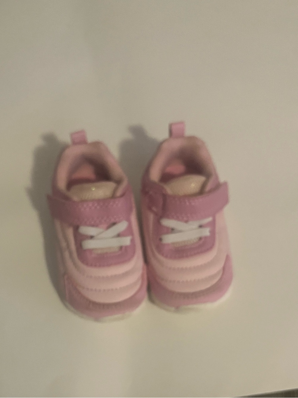 Carter's Light Pink Velcro-Closure Baby Sneakers